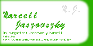 marcell jaszovszky business card